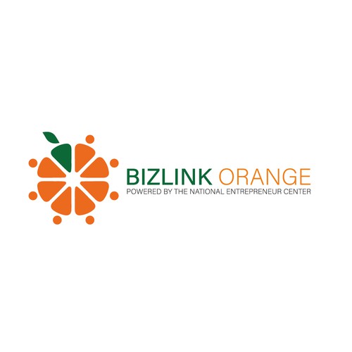 BizLink Orange Logo Design by mow.logo