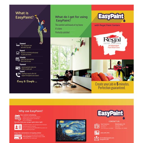 Awesome Brochure Design  for Online  House  Painting Company  