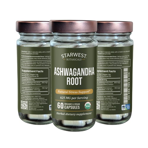 Organic Herb Capsule Label Design Design by Designlifelk