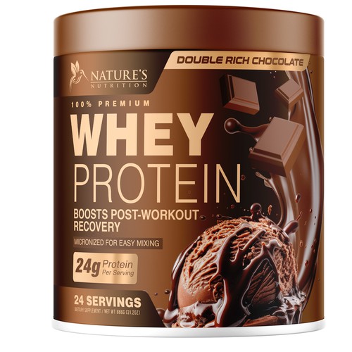 Diseño de Tasty Whey Protein Chocolate Design Needed for Nature's Nutrition de UnderTheSea™