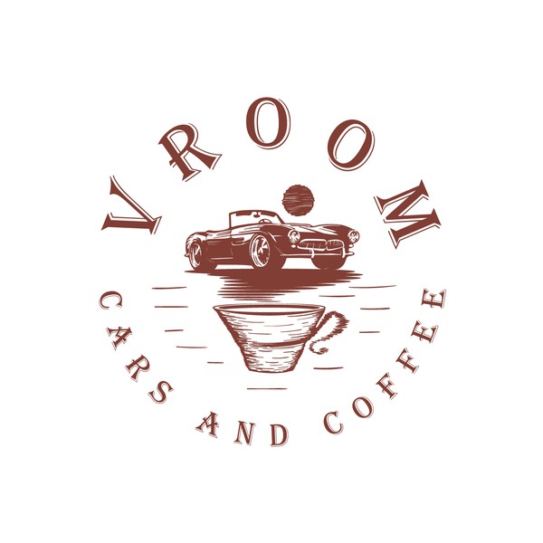 Vroom Cars & Coffee Logo Concept