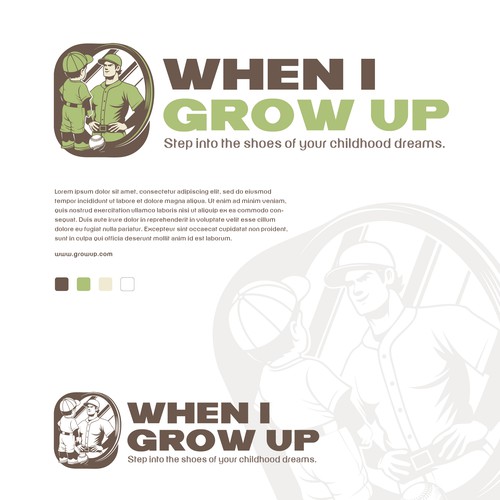 When I Grow Up Logo Design by honeyjar