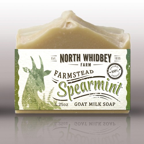 Create a striking soap label for our natural soap company with more work in the future Design by BrSav