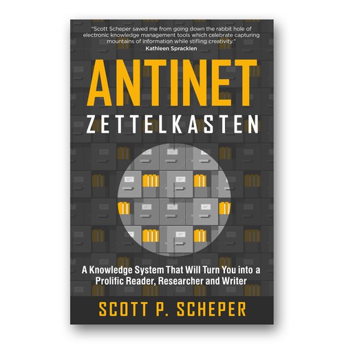 Design the Highly Anticipated Book about Analog Notetaking: "Antinet Zettelkasten" Design by Colibrian