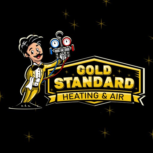 Powerful and Charming Character logo for an Heating and Air Company Design by Bezzot!design