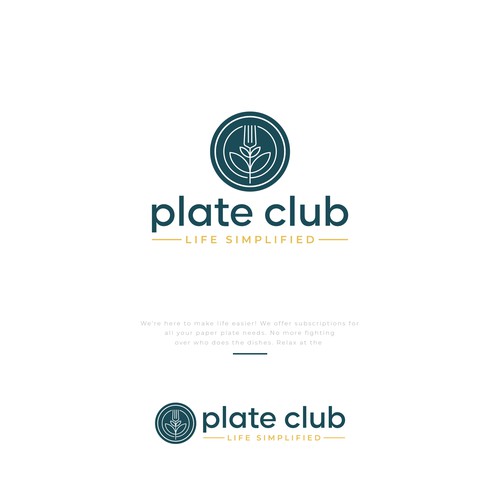 "I created the first paper plate subscription company logo!" - Your next claim to fame Design by D Better Design