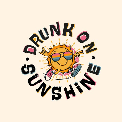 Retro Sunshine logo for new merch company Design by RedFOX❤