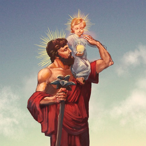 Create An Inspirational Image of St. Christopher Design by ilustreishon