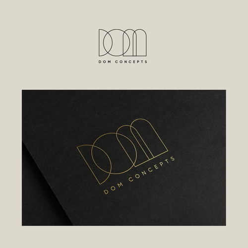 3 Letter Minimalistic interconnected Logo with Clean Lines Design by Aistis