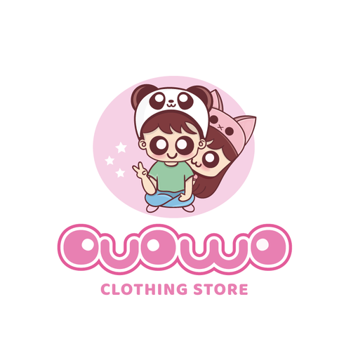 Cute and Fun logo for Kawaii themed clothing store Design by Woow Designs