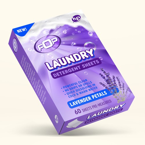 Pop Laundry Detergent Sheets Design by Radmilica