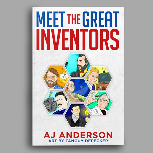 Young Adults Book Cover "Meet The Great Inventors" Design by Bigpoints