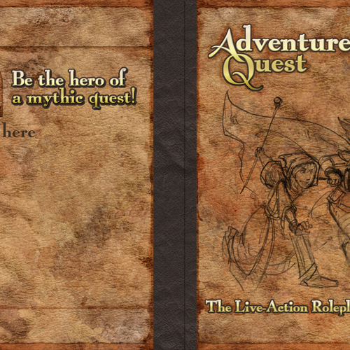 Book Cover for Adventure Quest, the Live-Action Roleplaying Game Design by thebluedjinni