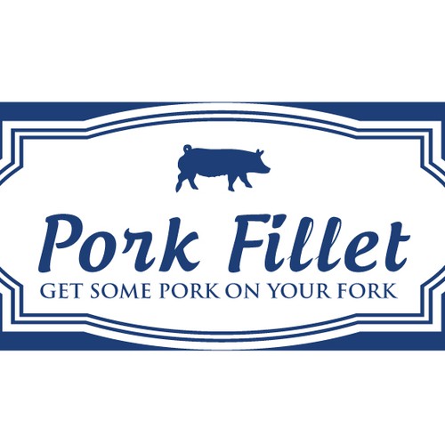 Create a striking top product label for a pork fillet product-ontwerp door Sucre