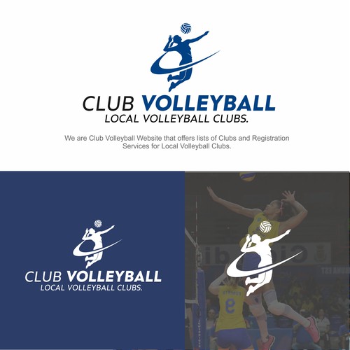 Simple Clean Top Level Volleyball Website Logo Design réalisé par AltDzg