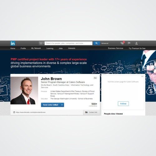 Project manager linkedin page - background | Social media page contest |  99designs