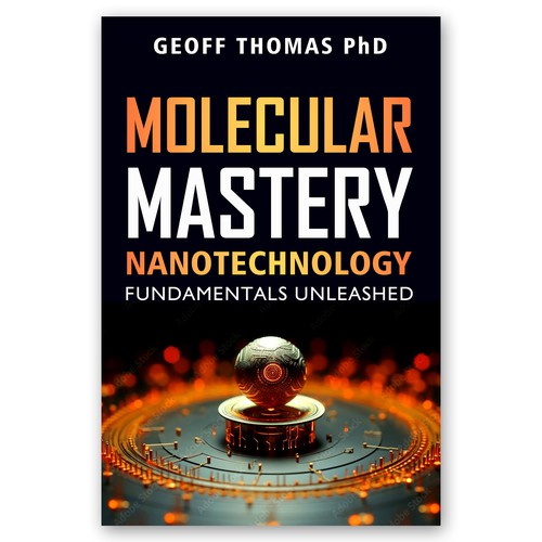 Create an eye-catching design for a first time author on the topic of nanotechnology. Design by Pixcellent