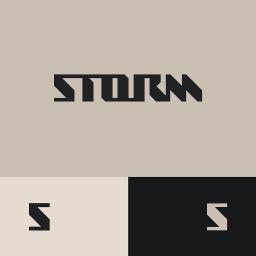"Storm — AI infrastructure company redefining energy. Bold, conceptual, no clichés" winning Logo design