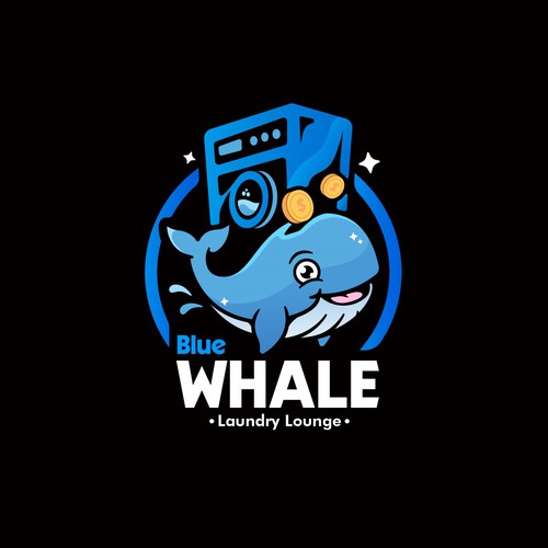 Unleash Your Creativity, Logo Design for "Blue Whale Laundry Lounge" Design by Chickvek.Labs