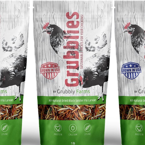 Awesome package needed for pet chicken treats! Design by markomavric