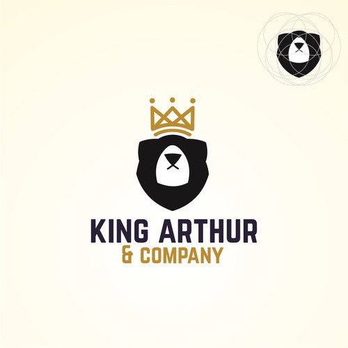 Need an iconic bear logo for King Arthur & Company. Design by Zamzami