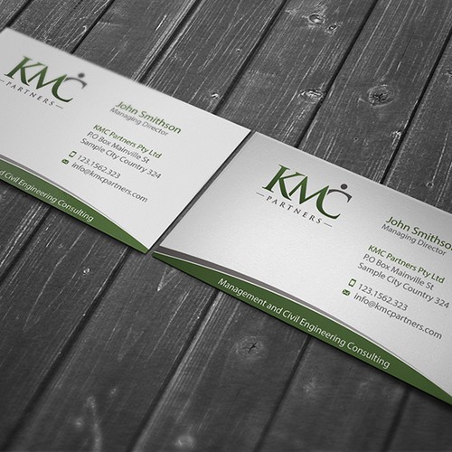 KMC Partners Business Card Design Design by conceptu