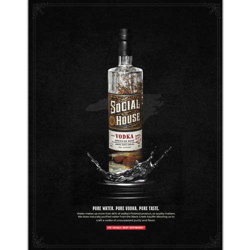 Seeking  Creative Ad for Premium Vodka!! Design by MontzDesign