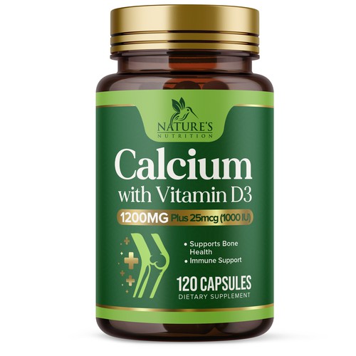 Calcium Plus Vitamin D3 Design Needed for Nature's Nutrition Design by UnderTheSea™