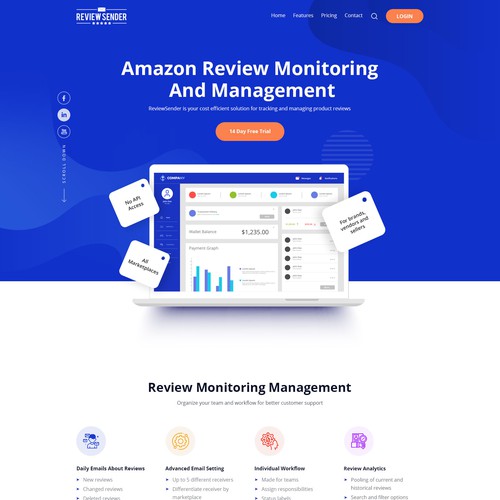 Landing page design contest entry by MercClass