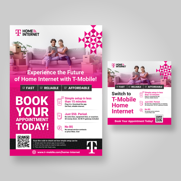 Design by sidiqyunanda12 titled "T-Mobile Home Internet Flyer"