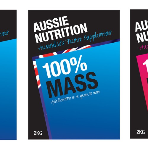 Aussie Nutrition supplement range needs new packaging! Design réalisé par 28:01DESIGN