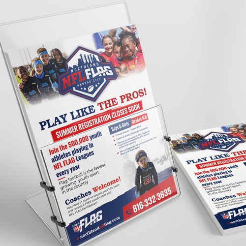 Exciting NFL FLAG Youth Football Flyer for Schools Design por GrApHiC cReAtIoN™