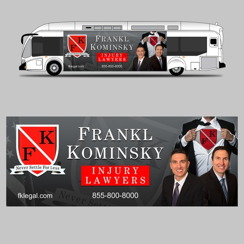 Design A Powerful Bus Wrap For A Personal Injury Law Firm Design by Konstantin Graphics