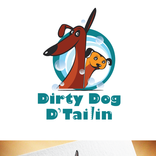 Create a logo for a dirty dog becoming polished and detailed for Dirty ...