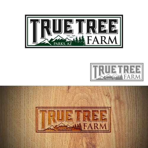 Organic logo for high elevation tree farm in Arizona. Design by Brainstorming_day