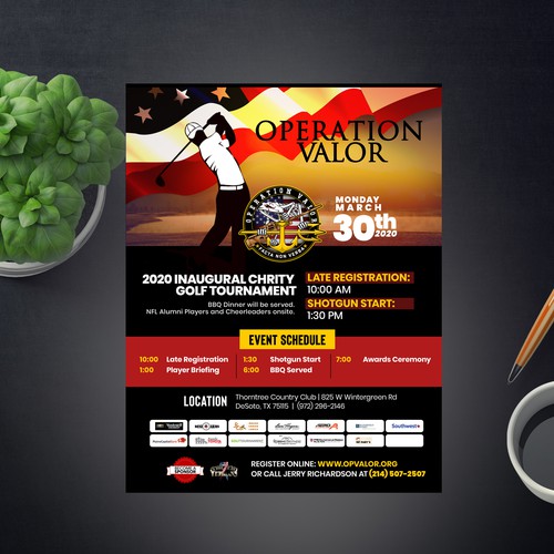 FLYER - Veteran's Charity Golf Tournament Design by ektadevesh