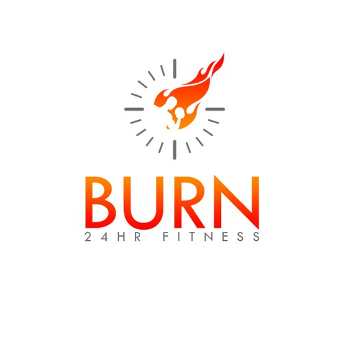 Burn 24 Hour Fitness Logo Design Logo Design Contest 99designs