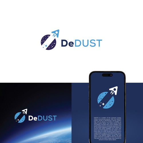 Design of a logo and style for a space project to detect and track space debris Design von Vlashko