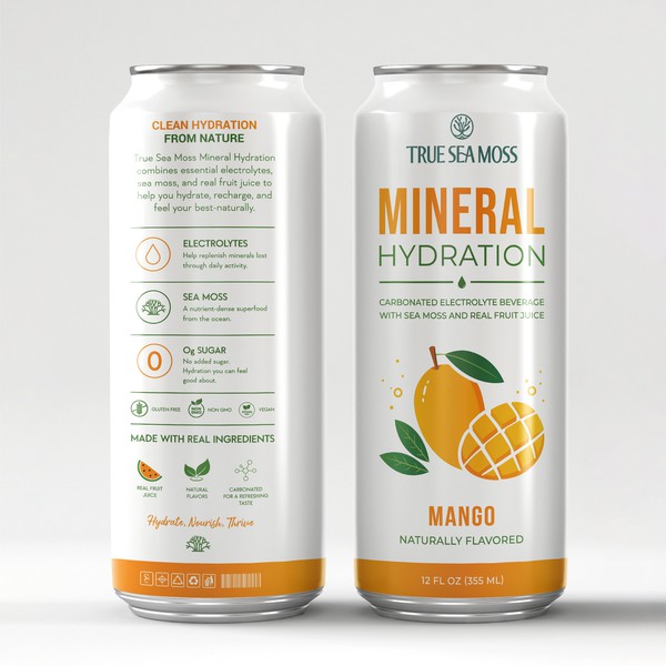 Clean & Minimalist Mango Drink Packaging