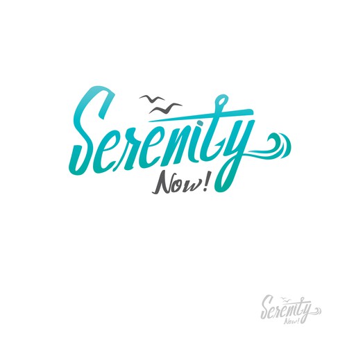 Boat Name Logo    ( Serenity Now! ) Design by Alfa Design.