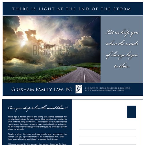 Gresham Family Law, PC needs a new postcard or flyer Réalisé par Strudel