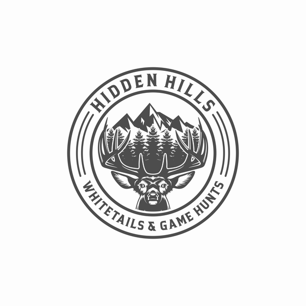 Design by t h o m titled "Hidden Hills Whitetails & Game Hunts"