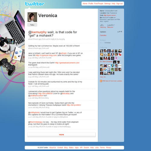 Twitter Background for Veronica Belmont Diseño de sinzo