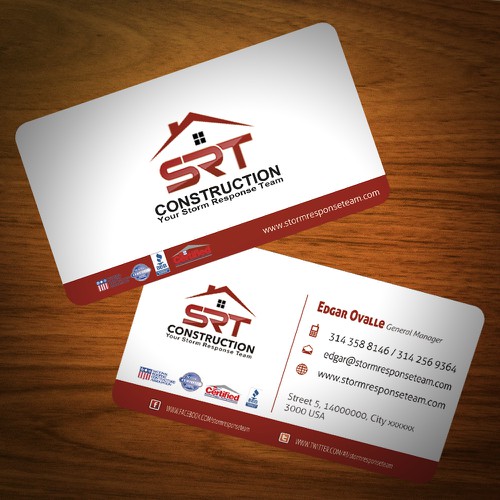 SRT Construction  needs a new stationery Design by Gubuk Design