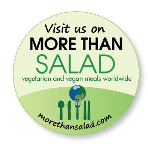 Design by rumster titled "Sticker for an online directory of vegetarian restaurants"