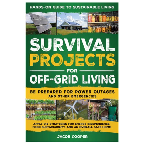 Book Cover for Off-Grid Survival Projects Design by MarCreative™