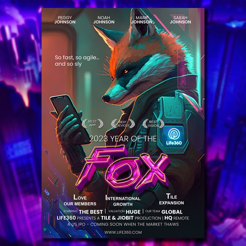 Design di Life360 2023 Year of the Fox Poster di Rockinrule