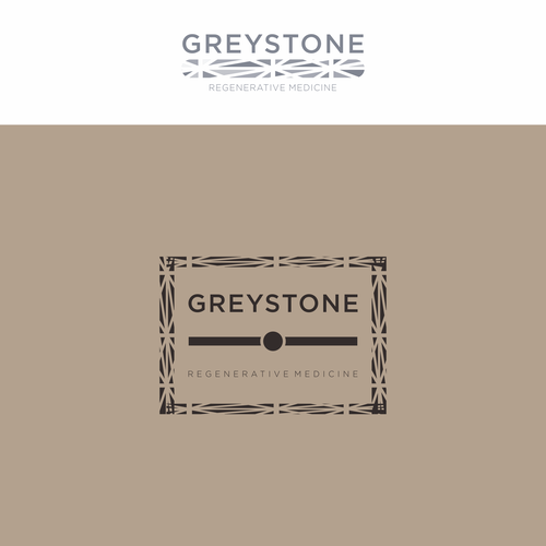 I like the lettering of Greystone here.  And then below Greystone a grey, stone-like structure with mortar or joints in  Design von sukirno99