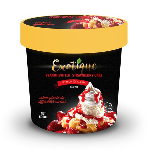 SuperPremium Ice Cream Label Design Product label contest