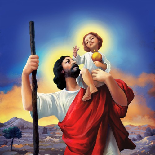 Create An Inspirational Image of St. Christopher Design by lofosparalogos